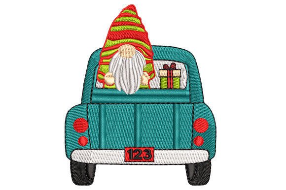 Christmas Gnome on the Truck Embroidery Review