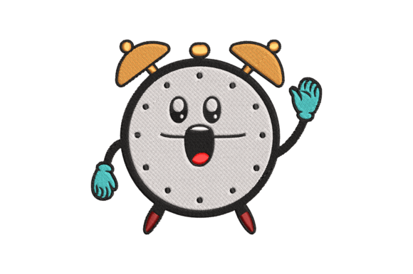 Funny Alarm Clock: A Seasonal Embroidery Gem