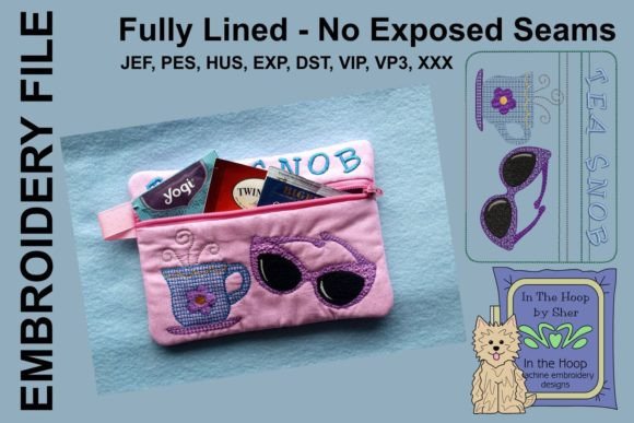 Tea Snob Zipper Bag Embroidery Review