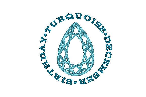 Turquoise Faceted Pear December Birthday Review